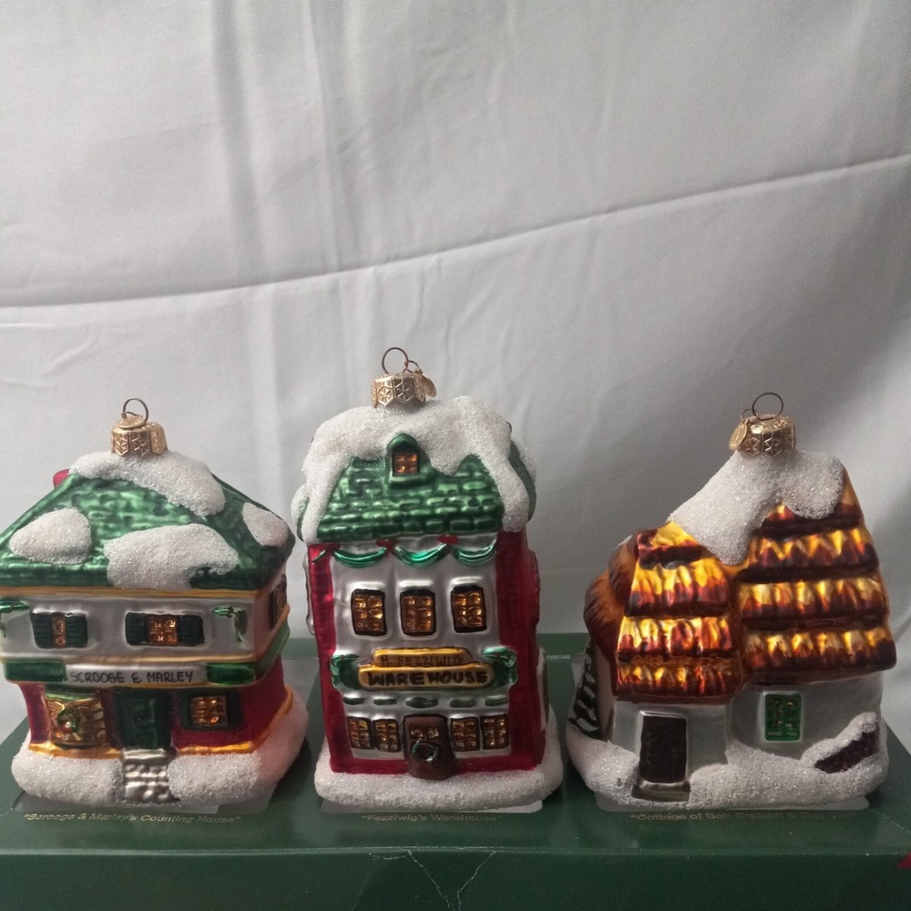 DEPARTMENT 56 Night Before Christmas. A Christmas Carol Ornament Set Of Three